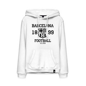 Мужская толстовка хлопок с принтом Barcelona 1899 в Санкт-Петербурге, френч-терри, мягкий теплый начес внутри (100% хлопок) | карман-кенгуру, эластичные манжеты и нижняя кромка, капюшон с подкладом и шнурком | barcelona | fc | fc barcelona | footbal club | барселона | лого | логотип | спорт | футбол | футбольный клуб