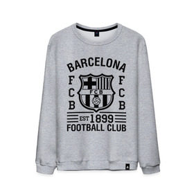 Мужской свитшот хлопок с принтом FC Barcelona в Санкт-Петербурге, 100% хлопок |  | barcelona | fc | fc barcelona | footbal club | барселона | лого | логотип | спорт | футбол | футбольный клуб