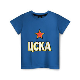 Детская футболка хлопок с принтом ЦСКА в Санкт-Петербурге, 100% хлопок | круглый вырез горловины, полуприлегающий силуэт, длина до линии бедер | цска