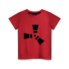Детская футболка хлопок с принтом Rust в Санкт-Петербурге, 100% хлопок | круглый вырез горловины, полуприлегающий силуэт, длина до линии бедер | playrust | rust | раст