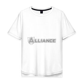 Мужская футболка хлопок Oversize с принтом Дота 2 Альянс в Санкт-Петербурге, 100% хлопок | свободный крой, круглый ворот, “спинка” длиннее передней части | Тематика изображения на принте: alliance | dota | dota2 | альянс | дота | дота2