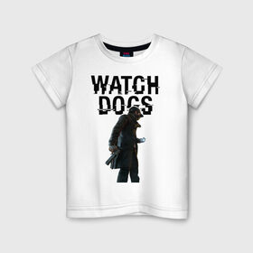 Детская футболка хлопок с принтом Watch Dogs в Санкт-Петербурге, 100% хлопок | круглый вырез горловины, полуприлегающий силуэт, длина до линии бедер | 