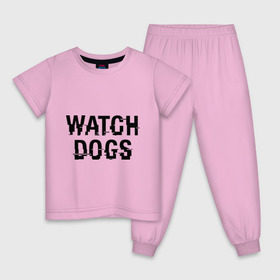 Детская пижама хлопок с принтом Watch Dogs в Санкт-Петербурге, 100% хлопок |  брюки и футболка прямого кроя, без карманов, на брюках мягкая резинка на поясе и по низу штанин
 | wg | игра