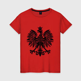 Женская футболка хлопок с принтом Имперский орел в Санкт-Петербурге, 100% хлопок | прямой крой, круглый вырез горловины, длина до линии бедер, слегка спущенное плечо | геральдика | герб | империя | орел | птица