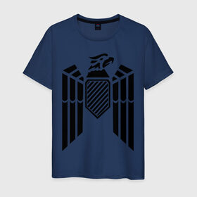Мужская футболка хлопок с принтом Немецкий гербовый орел в Санкт-Петербурге, 100% хлопок | прямой крой, круглый вырез горловины, длина до линии бедер, слегка спущенное плечо. | геральдика | герб | орел | птица
