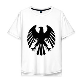Мужская футболка хлопок Oversize с принтом Немецкий гербовый орёл в Санкт-Петербурге, 100% хлопок | свободный крой, круглый ворот, “спинка” длиннее передней части | геральдика | герб | немецкий | орел | птица | рисунок
