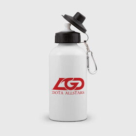 Бутылка спортивная с принтом LGD Dota 2 в Санкт-Петербурге, металл | емкость — 500 мл, в комплекте две пластиковые крышки и карабин для крепления | all | dota | dota2 | lgd | stars | дота | дота2 | лгд