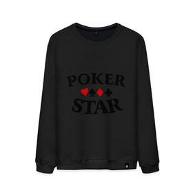 Мужской свитшот хлопок с принтом Poker Stars в Санкт-Петербурге, 100% хлопок |  | Тематика изображения на принте: poker | stars | пики | покер | старс