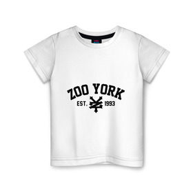 Детская футболка хлопок с принтом Zoo York в Санкт-Петербурге, 100% хлопок | круглый вырез горловины, полуприлегающий силуэт, длина до линии бедер | 300 | york | zoo | антибренд | зоо | йорк