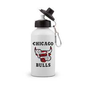 Бутылка спортивная с принтом Chicago Bulls Swag в Санкт-Петербурге, металл | емкость — 500 мл, в комплекте две пластиковые крышки и карабин для крепления | bulls | chicago | new | swag | буллс | чикаго