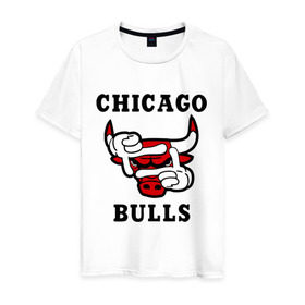 Мужская футболка хлопок с принтом Chicago Bulls Swag в Санкт-Петербурге, 100% хлопок | прямой крой, круглый вырез горловины, длина до линии бедер, слегка спущенное плечо. | Тематика изображения на принте: bulls | chicago | new | swag | буллс | чикаго