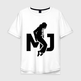 Мужская футболка хлопок Oversize с принтом Майкл Джексон в Санкт-Петербурге, 100% хлопок | свободный крой, круглый ворот, “спинка” длиннее передней части | jackson | king | michael | music | pop | джексон | джэксон | король | майкл | музыка | поп | попса