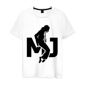 Мужская футболка хлопок с принтом Майкл Джексон в Санкт-Петербурге, 100% хлопок | прямой крой, круглый вырез горловины, длина до линии бедер, слегка спущенное плечо. | jackson | king | michael | music | pop | джексон | джэксон | король | майкл | музыка | поп | попса