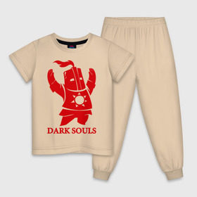 Детская пижама хлопок с принтом Dark Souls в Санкт-Петербурге, 100% хлопок |  брюки и футболка прямого кроя, без карманов, на брюках мягкая резинка на поясе и по низу штанин
 | dark souls