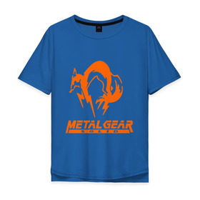 Мужская футболка хлопок Oversize с принтом Metal Gear Solid Fox в Санкт-Петербурге, 100% хлопок | свободный крой, круглый ворот, “спинка” длиннее передней части | лиса