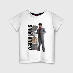 Детская футболка хлопок с принтом Watch Dogs (Jordi Chin) в Санкт-Петербурге, 100% хлопок | круглый вырез горловины, полуприлегающий силуэт, длина до линии бедер | chin | dogs | jordi | watch | джорди | чин