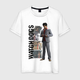 Мужская футболка хлопок с принтом Watch Dogs (Jordi Chin) в Санкт-Петербурге, 100% хлопок | прямой крой, круглый вырез горловины, длина до линии бедер, слегка спущенное плечо. | chin | dogs | jordi | watch | джорди | чин