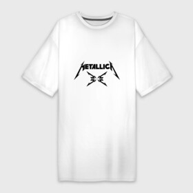 Платье-футболка хлопок с принтом Metallica в Санкт-Петербурге,  |  | металлика