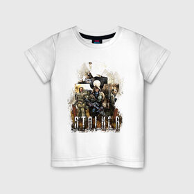 Детская футболка хлопок с принтом S.T.A.L.K.E.R. Legends в Санкт-Петербурге, 100% хлопок | круглый вырез горловины, полуприлегающий силуэт, длина до линии бедер | legend | stalker | зона | игра | легенда | сталкер