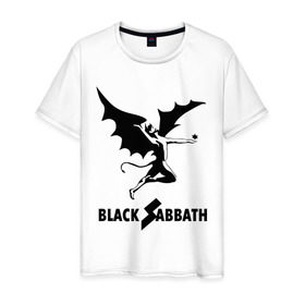 Мужская футболка хлопок с принтом Black Sabbath в Санкт-Петербурге, 100% хлопок | прямой крой, круглый вырез горловины, длина до линии бедер, слегка спущенное плечо. | 