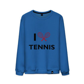 Мужской свитшот хлопок с принтом I Love Tennis в Санкт-Петербурге, 100% хлопок |  | Тематика изображения на принте: ракетка | тенис | теннис | теннисист