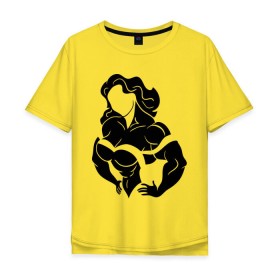 Мужская футболка хлопок Oversize с принтом Фитоняшка в Санкт-Петербурге, 100% хлопок | свободный крой, круглый ворот, “спинка” длиннее передней части | Тематика изображения на принте: 