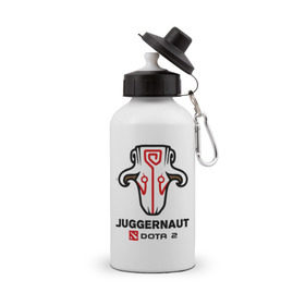 Бутылка спортивная с принтом Juggernaut Dota2 в Санкт-Петербурге, металл | емкость — 500 мл, в комплекте две пластиковые крышки и карабин для крепления | dota | juggernaut | джаггернаут | дота