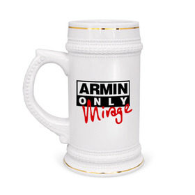 Кружка пивная с принтом Armin only - mirage в Санкт-Петербурге,  керамика (Материал выдерживает высокую температуру, стоит избегать резкого перепада температур) |  объем 630 мл | addicted | buuren | mirage | van | аrmin