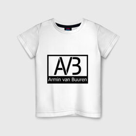 Детская футболка хлопок с принтом Armin van buuren logo в Санкт-Петербурге, 100% хлопок | круглый вырез горловины, полуприлегающий силуэт, длина до линии бедер | addicted | buuren | van | аrmin