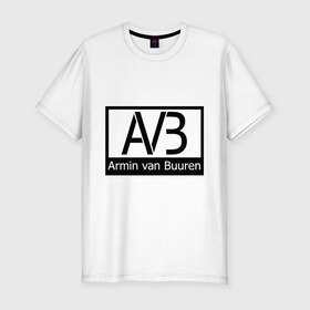 Мужская футболка премиум с принтом Armin van buuren logo в Санкт-Петербурге, 92% хлопок, 8% лайкра | приталенный силуэт, круглый вырез ворота, длина до линии бедра, короткий рукав | Тематика изображения на принте: addicted | buuren | van | аrmin