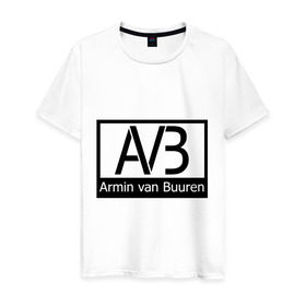 Мужская футболка хлопок с принтом Armin van buuren logo в Санкт-Петербурге, 100% хлопок | прямой крой, круглый вырез горловины, длина до линии бедер, слегка спущенное плечо. | addicted | buuren | van | аrmin