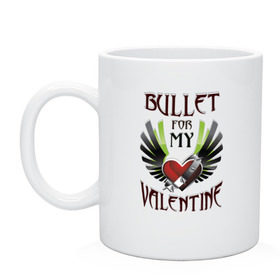 Кружка с принтом Bullet for my Valentine в Санкт-Петербурге, керамика | объем — 330 мл, диаметр — 80 мм. Принт наносится на бока кружки, можно сделать два разных изображения | bullet | for | metal | music | my | valentine