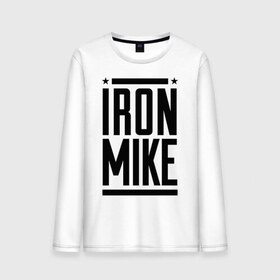 Мужской лонгслив хлопок с принтом Iron Mike в Санкт-Петербурге, 100% хлопок |  | iron | mike | бокс | железный | замбидис | майк | чемпион