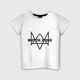 Детская футболка хлопок с принтом Watch_Dogs в Санкт-Петербурге, 100% хлопок | круглый вырез горловины, полуприлегающий силуэт, длина до линии бедер | watch dogs