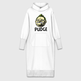 Платье удлиненное хлопок с принтом Pudge Пудж в Санкт-Петербурге,  |  | dota | pudge | дота | пудж