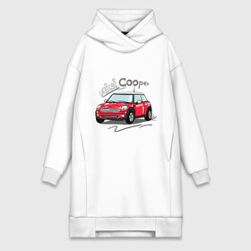 Платье-худи хлопок с принтом Mini Cooper в Санкт-Петербурге,  |  | mini cooper | автомобиль | машина | мини купер | миникупер