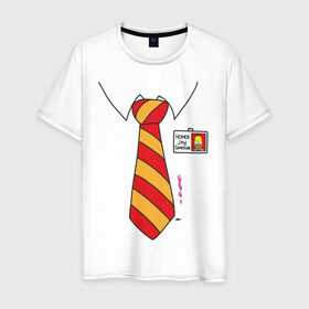 Мужская футболка хлопок с принтом Костюм Гомера в Санкт-Петербурге, 100% хлопок | прямой крой, круглый вырез горловины, длина до линии бедер, слегка спущенное плечо. | гомер