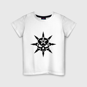 Детская футболка хлопок с принтом Звезда смерти в Санкт-Петербурге, 100% хлопок | круглый вырез горловины, полуприлегающий силуэт, длина до линии бедер | скелет