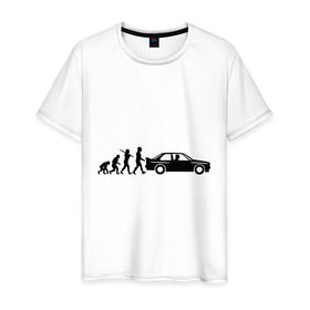 Мужская футболка хлопок с принтом Бмв эволюция в Санкт-Петербурге, 100% хлопок | прямой крой, круглый вырез горловины, длина до линии бедер, слегка спущенное плечо. | bmw | evolution | автомобиль | бмв | развитие | эволюция