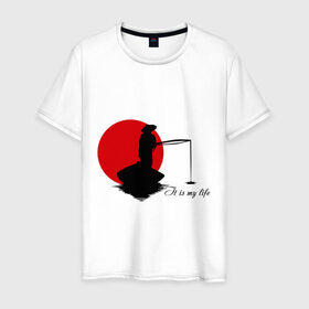 Мужская футболка хлопок с принтом Японская ночная рыбалка в Санкт-Петербурге, 100% хлопок | прямой крой, круглый вырез горловины, длина до линии бедер, слегка спущенное плечо. | fishermen | жизнь | рыба | рыбак | рыбалка | солнце | туризм | удочка | укаи | япония