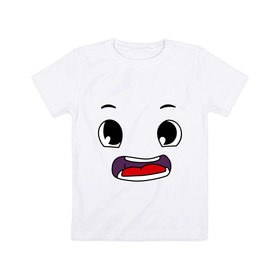 Детская футболка хлопок с принтом Эмоция в стиле аниме в Санкт-Петербурге, 100% хлопок | круглый вырез горловины, полуприлегающий силуэт, длина до линии бедер | 
