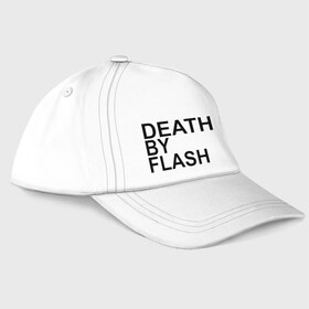 Бейсболка с принтом Death by flash в Санкт-Петербурге, 100% хлопок | классический козырек, металлическая застежка-регулятор размера | Тематика изображения на принте: flash