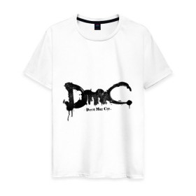 Мужская футболка хлопок с принтом Эмблема Devil May Cry в Санкт-Петербурге, 100% хлопок | прямой крой, круглый вырез горловины, длина до линии бедер, слегка спущенное плечо. | dmc | данте