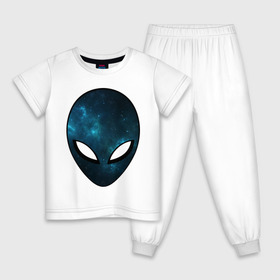 Детская пижама хлопок с принтом Инопланетный разум в Санкт-Петербурге, 100% хлопок |  брюки и футболка прямого кроя, без карманов, на брюках мягкая резинка на поясе и по низу штанин
 | астронавт | галактика | голова | звезды | инопланетянин | космос | пришелец