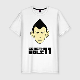 Мужская футболка премиум с принтом Gareth Bale (карикатура) в Санкт-Петербурге, 92% хлопок, 8% лайкра | приталенный силуэт, круглый вырез ворота, длина до линии бедра, короткий рукав | Тематика изображения на принте: 
