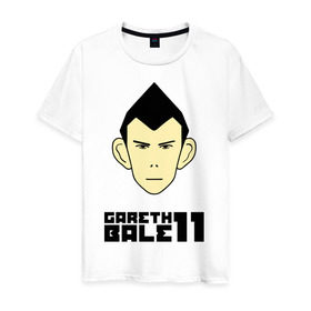 Мужская футболка хлопок с принтом Gareth Bale (карикатура) в Санкт-Петербурге, 100% хлопок | прямой крой, круглый вырез горловины, длина до линии бедер, слегка спущенное плечо. | Тематика изображения на принте: 