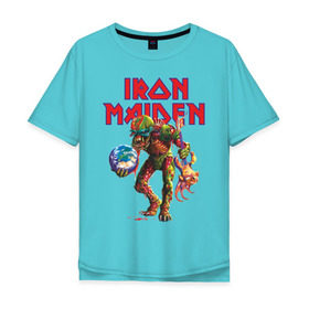 Мужская футболка хлопок Oversize с принтом Iron Maiden в Санкт-Петербурге, 100% хлопок | свободный крой, круглый ворот, “спинка” длиннее передней части | iron maiden