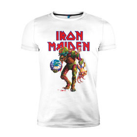 Мужская футболка премиум с принтом Iron Maiden в Санкт-Петербурге, 92% хлопок, 8% лайкра | приталенный силуэт, круглый вырез ворота, длина до линии бедра, короткий рукав | iron maiden