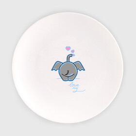Тарелка с принтом Слон с сердечками в Санкт-Петербурге, фарфор | диаметр - 210 мм
диаметр для нанесения принта - 120 мм | Тематика изображения на принте: слон