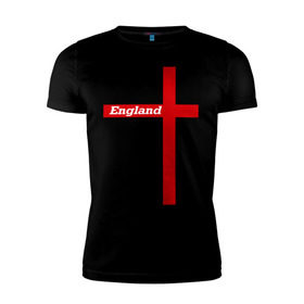 Мужская футболка премиум с принтом Сборная Англии в Санкт-Петербурге, 92% хлопок, 8% лайкра | приталенный силуэт, круглый вырез ворота, длина до линии бедра, короткий рукав | england | англия | сборная | флаг | футбол